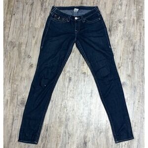 True Religion Flap Skinny Jeans Men's Size 30 Navy Blue